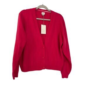 A NEW DAY CARDIGAN SIZE LARGE NWT FUSCHIA